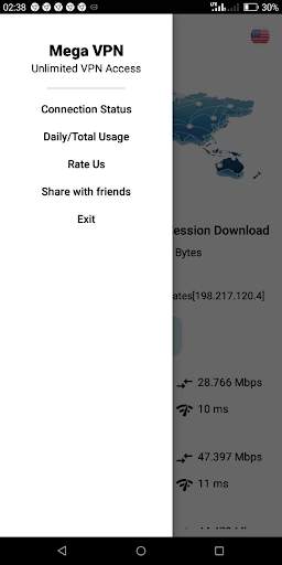 Mega VPN screenshot 2