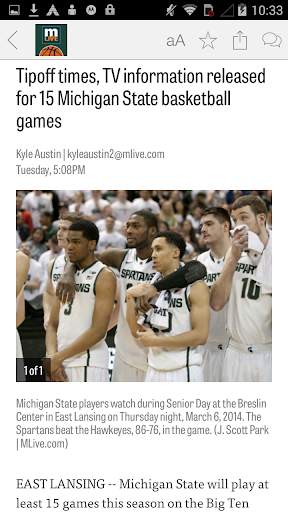 MLive.com: MSU Basketball News screenshot 2