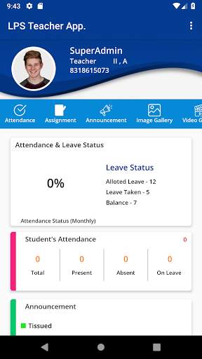 Teacher App LPS 3 تصوير الشاشة