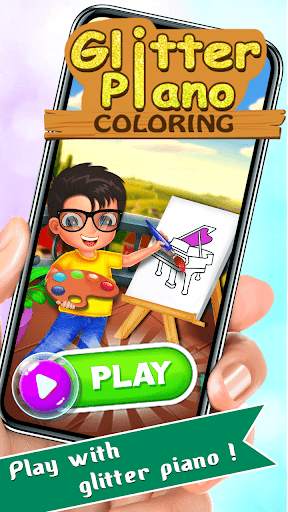 Glitter Piano Coloring screenshot 1