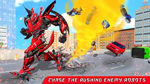 Tornado Robot Car Transform Shooting Games screenshot 2