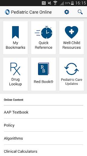 AAP Pediatric Care Online screenshot 1