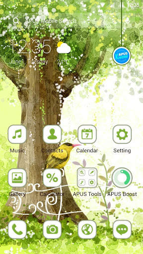 Oil Painting Garden APUS Launcher theme screenshot 1