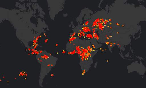 Global Lightning Strikes Map screenshot 1