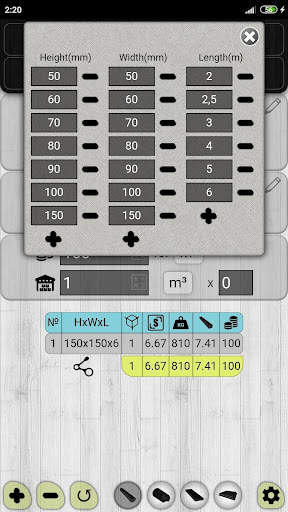 Lumber calculator screenshot 3