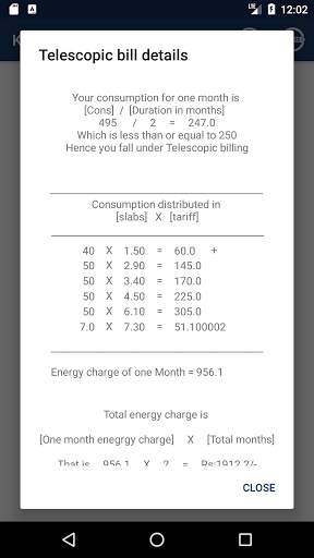 KSEB Telescopic bill calculator screenshot 6