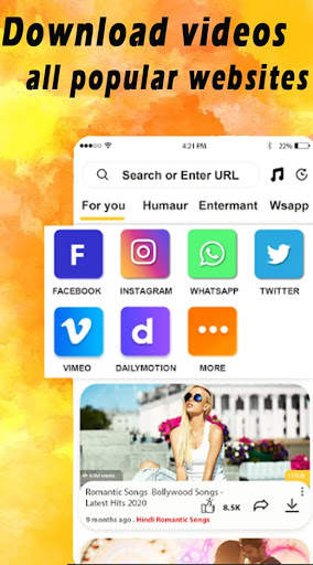 All downloader - Free music and Video downloader screenshot 1