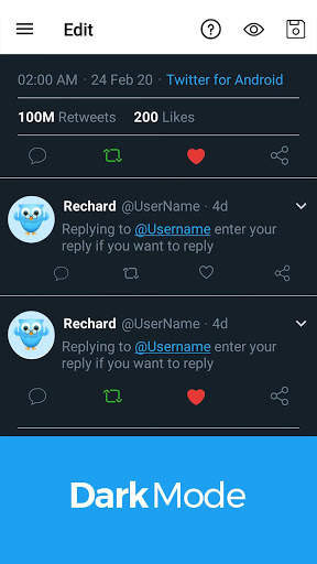 Fake Tweet - Photo Editor & Post Creator screenshot 5