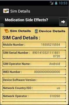 Sim Details screenshot 1