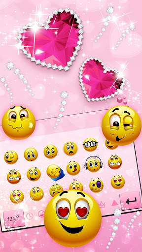 Pink Diamond Love Keyboard screenshot 3