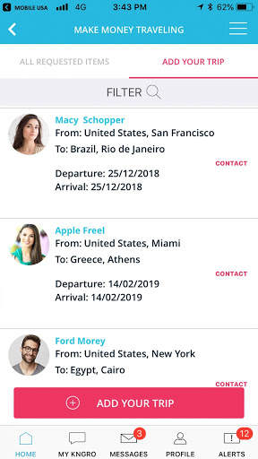 KNGRO - CONNECTING TRAVELERS AND SHOPPERS screenshot 7