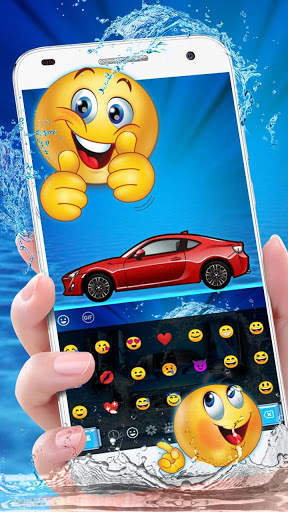 Blue Sports Racing Car Keyboard screenshot 3