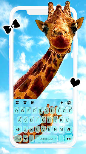 Happy Giraffe Keyboard Background screenshot 2