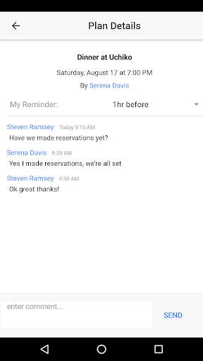 Grouplan: Social Planner & Chat screenshot 1