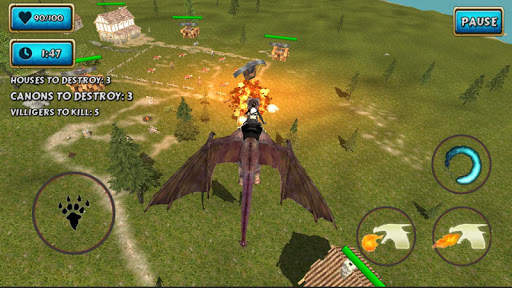 Fire Flying Dragon Simulator Warrior Sky Rider 3D screenshot 3