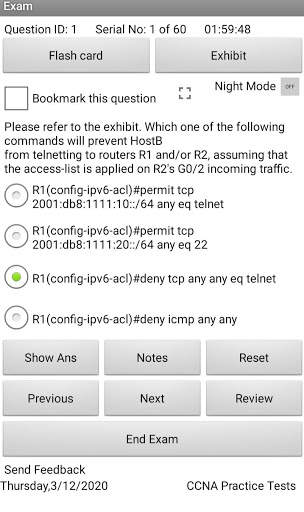 CCNA 200-301 Exam Simulator - Free screenshot 1