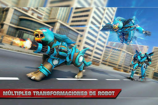 Juego de coches robot león screenshot 2