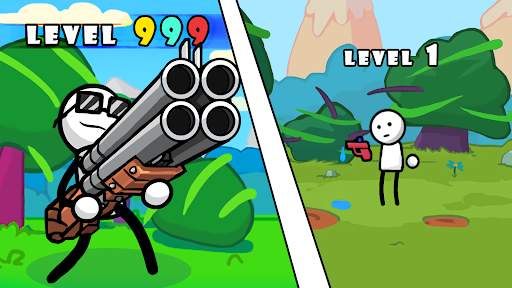One Gun Stickman perang screenshot 1