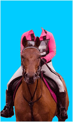 Horse With Man Photo Suit HD screenshot 2