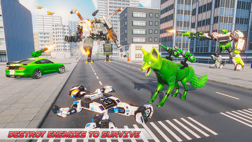 Angry Fox Robot Transform: Robot car games screenshot 2
