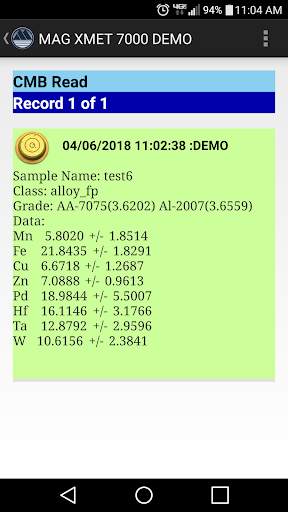 XMET 7000 CMB Demo screenshot 3