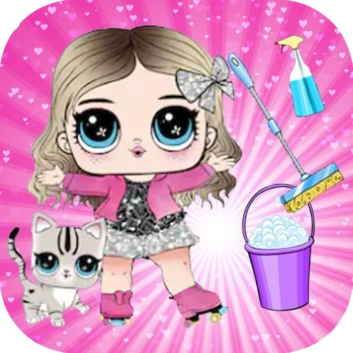 Cute Lollipop Cleaning icon