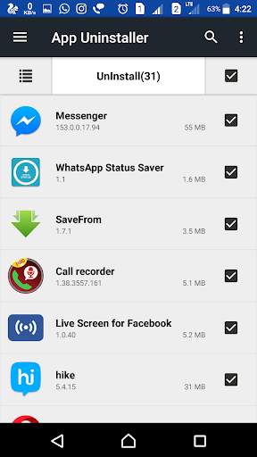 Easy App Uninstaller | App Remover | Space Cleaner 2 تصوير الشاشة