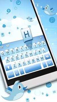 Blue Sms Message Keyboard Theme screenshot 2