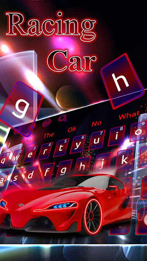 Racing Red Car Keyboard Theme screenshot 1