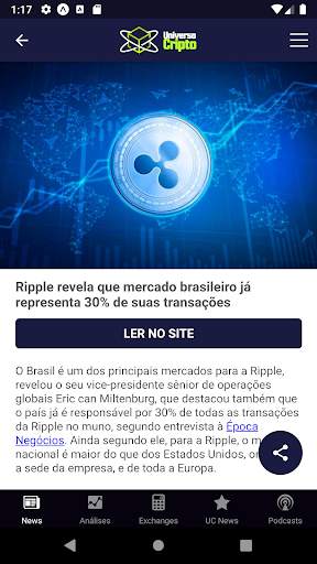 Cotação Bitcoin e Notícias de Criptomoedas por UC screenshot 2