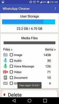 WhatsApp Cleaner Lite 2018 screenshot 3