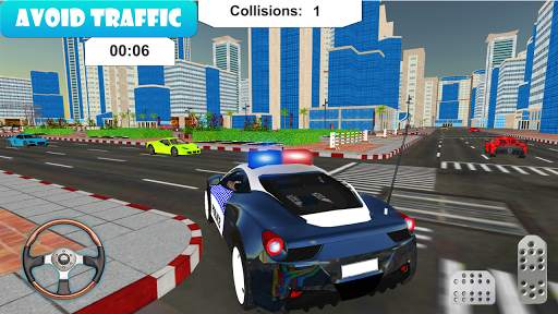 Cop Car Parking Hero: City Cops Driving Games 2018 screenshot 4