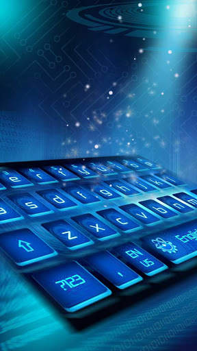Blue Technology Keyboard Theme screenshot 2