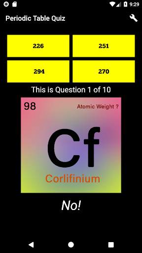 Periodic Table Quiz Chemistry Elements 2018 скриншот 7