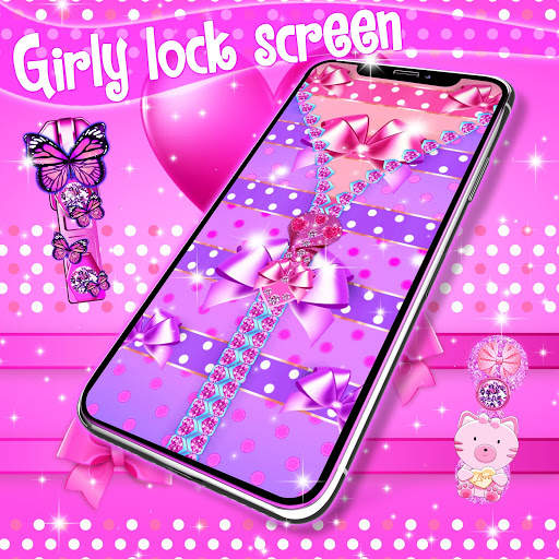 Girly lock screen zipper screenshot 1