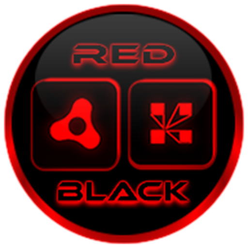 Flat Black and Red Icon Pack иконка