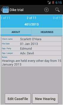 Dike trial: Calendar 4 Lawyers screenshot 4