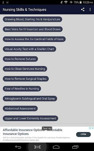 Nursing Skills and Techniques скриншот 1
