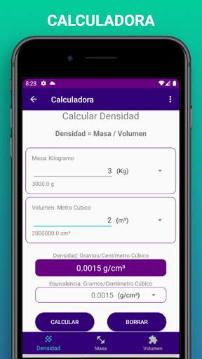 Densidad Masa Volumen screenshot 5
