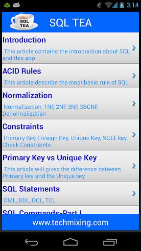 SQL Tea screenshot 1