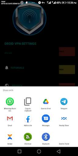 Droid vpn settings screenshot 1