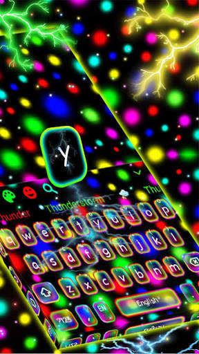 Thunder Neon Light Keyboard screenshot 1
