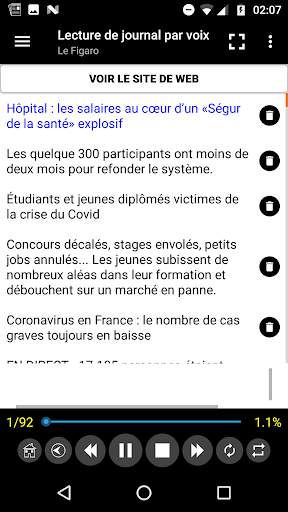 Lecture de journal par voix screenshot 6