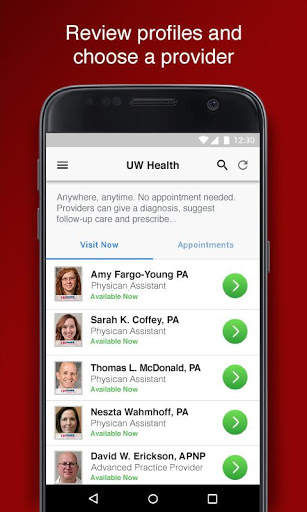 UW Health Care Anywhere - Video Visit screenshot 1
