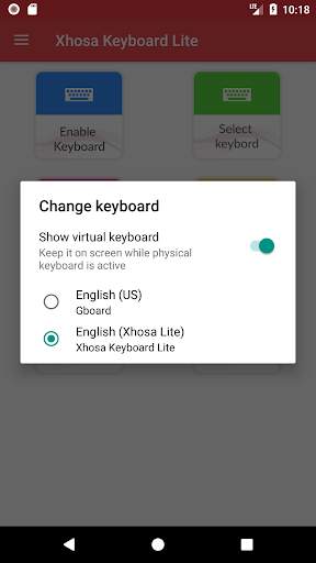 Xhosa Keyboard Lite screenshot 1