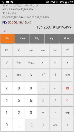 Scientific Calculator - Programmable Large Numbers screenshot 1