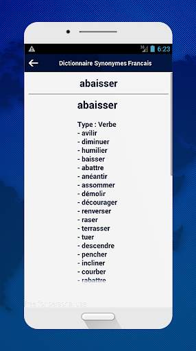 Dictionnaire Synonymes Francais screenshot 3