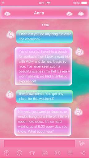 Pink Cloud Emoji Keyboard Skin स्क्रीनशॉट 3