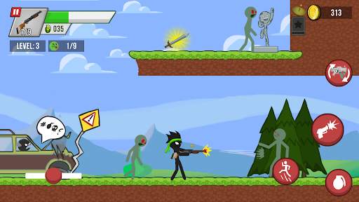 Stickman vs Zombies screenshot 1