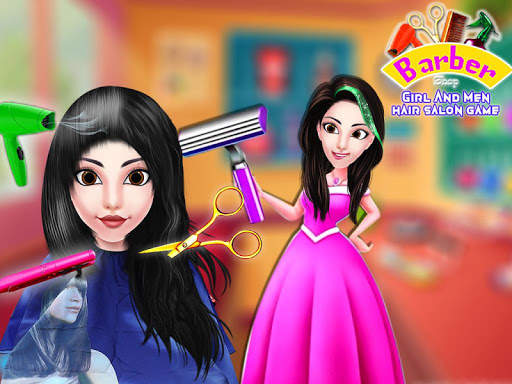 Barber Shop - Girl And Men Hair Salon Game screenshot 6